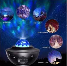 PARLANTE PROYECTOR DE LUZ GALAXIA NEBULO